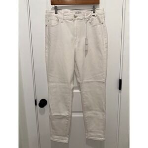 Judy Blue High Waist Straight Skinny Jeans White Stretch Size 15 / 32